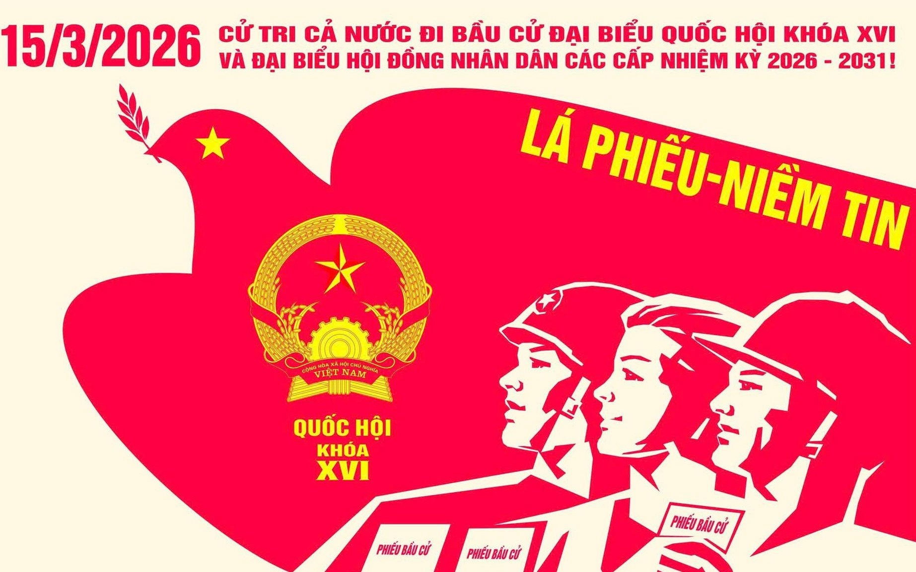 Bầu cử Quốc hội khóa XVI Quy trình 4 bước tại phòng phiếu 