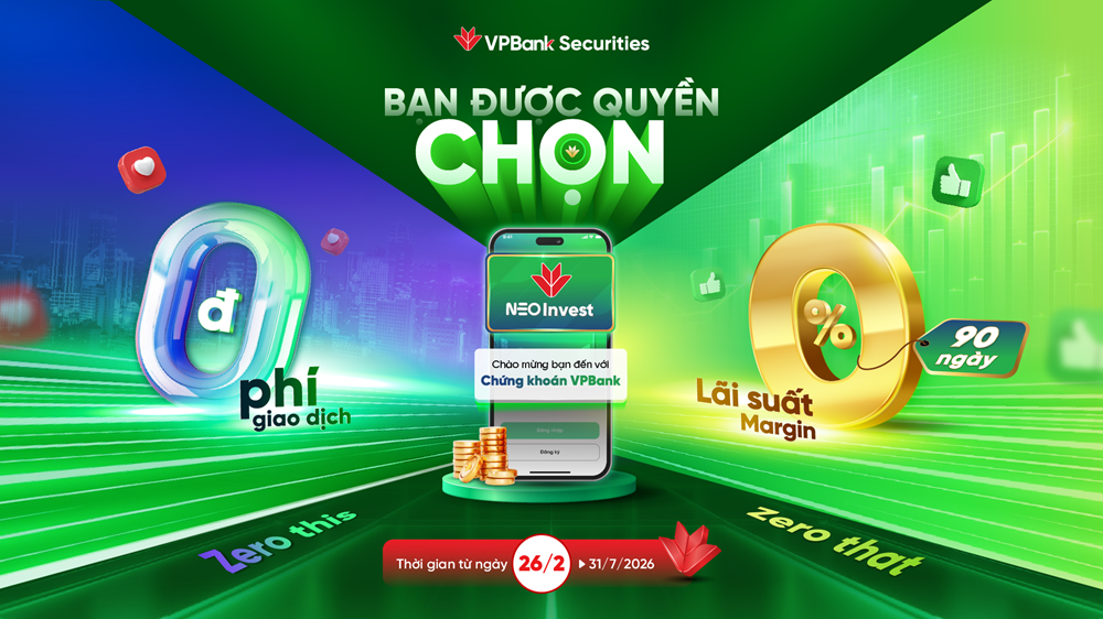 Sinh nhật 4 tuổi, VPBankS tung hàng loạt ưu đãi: Tặng tiền mặt, miễn lãi margin