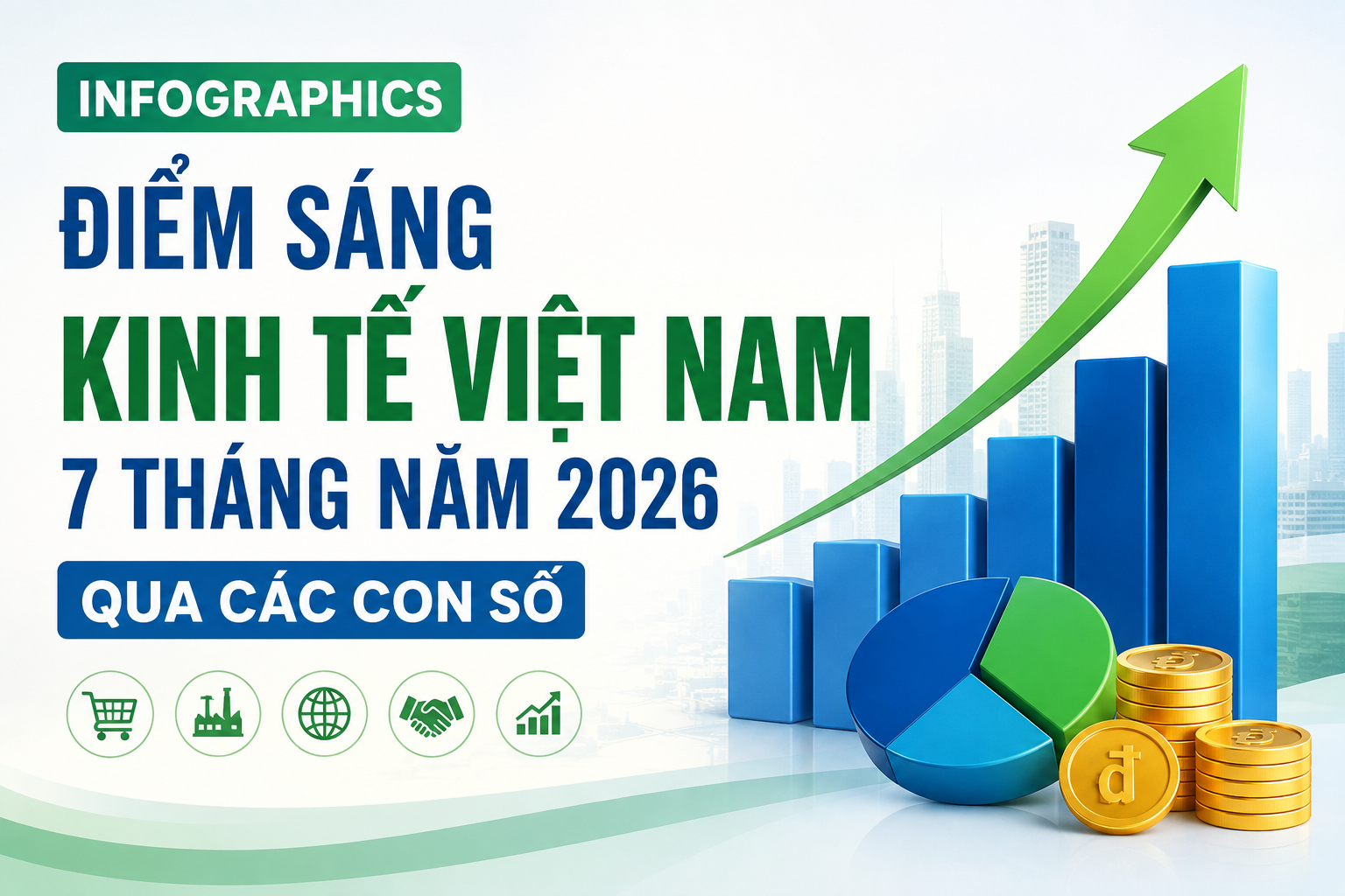 Infographics: Kinh tế Việt Nam 7 tháng năm 2026 qua những con số nổi bật