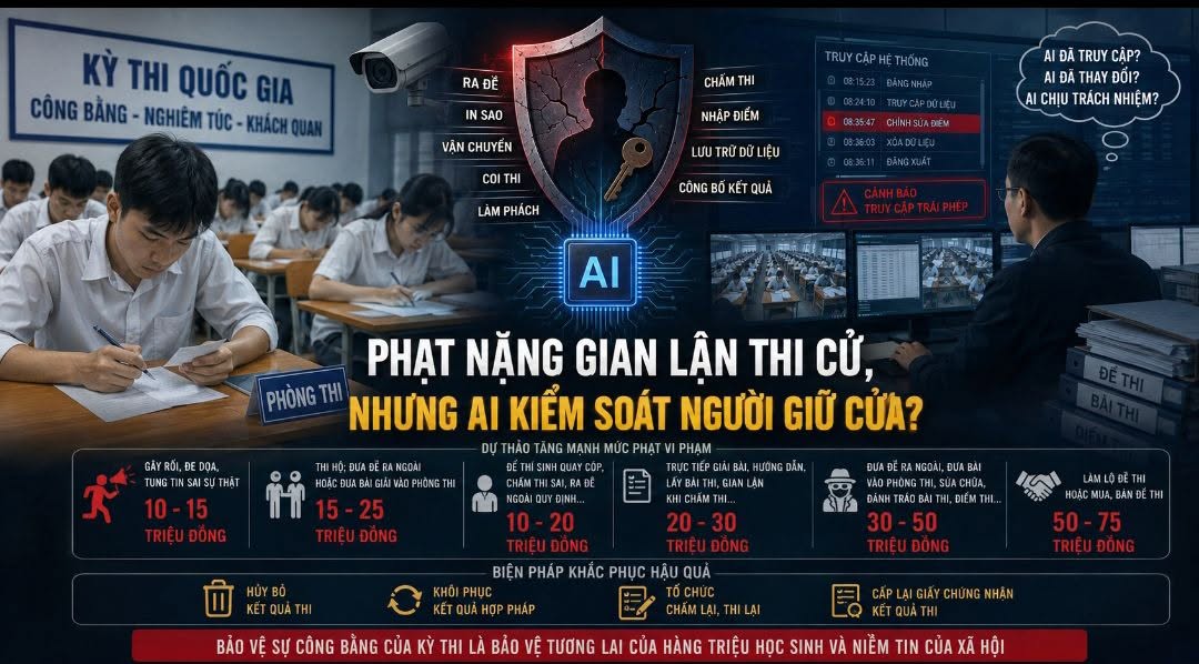 Phạt nặng gian lận thi cử, nhưng ai kiểm soát người giữ cửa?
