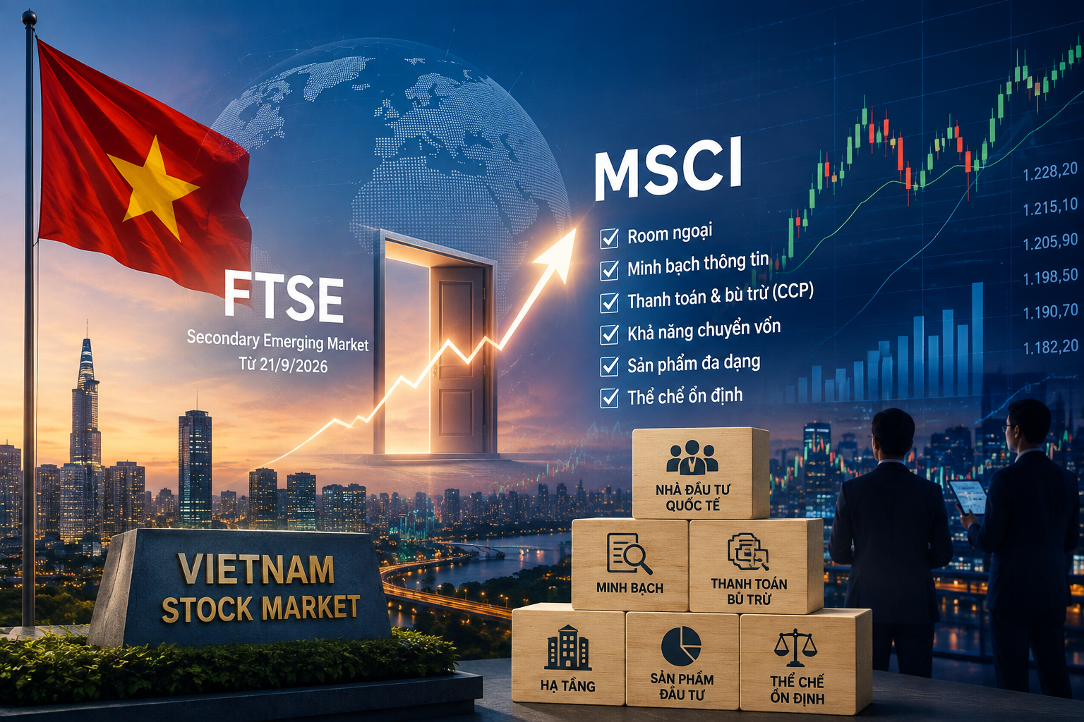 Sau FTSE, Việt Nam còn thiếu gì để chinh phục MSCI