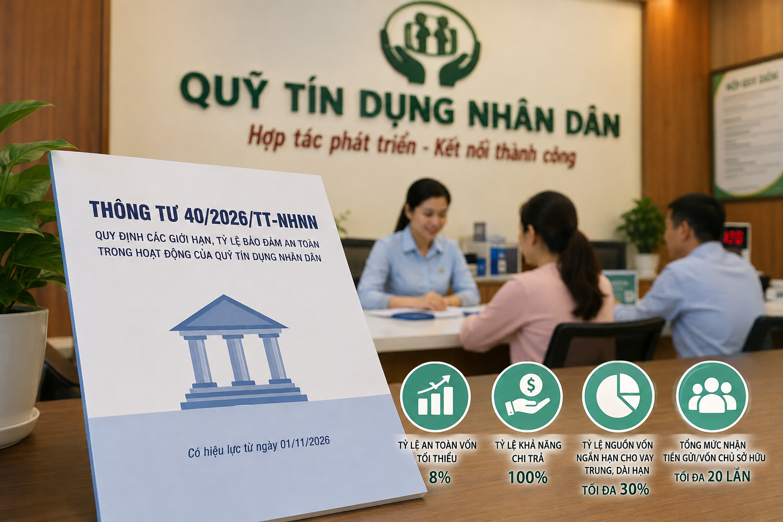 Từ Thông tư 32 - Thông tư 13 - Thông tư 40: Những bước chuyển trong quản trị rủi ro tại QTDND