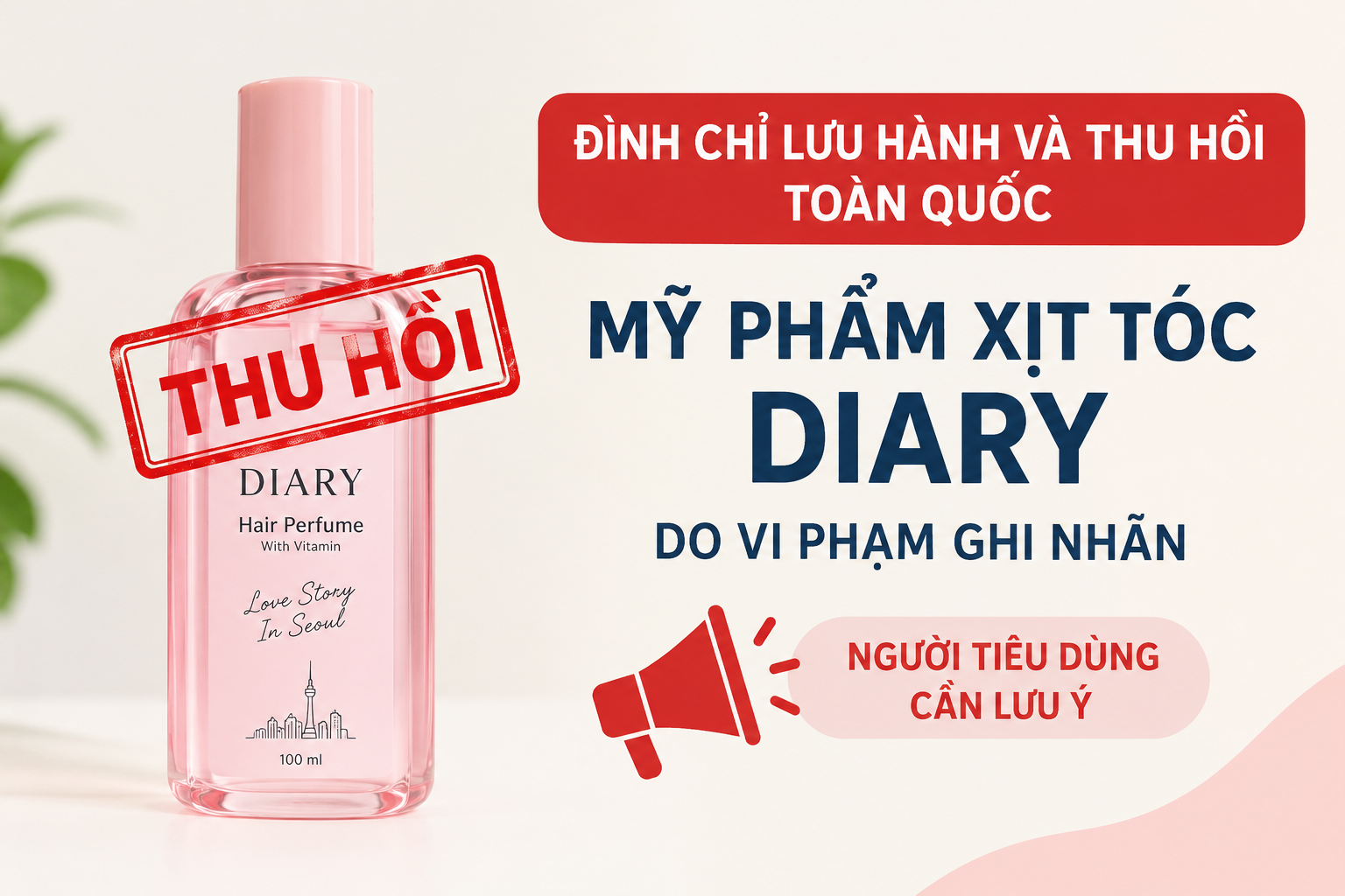 Mỹ phẩm DIARY bị thu hồi toàn quốc: Người tiêu dùng cần lưu ý gì?